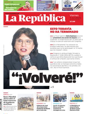 Edición Impresa - La Republica | Sur - Viernes 05 de Diciembre del 2025