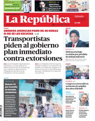 Edición Impresa - La Republica | Sur - Sabado 06 de Diciembre del 2025
