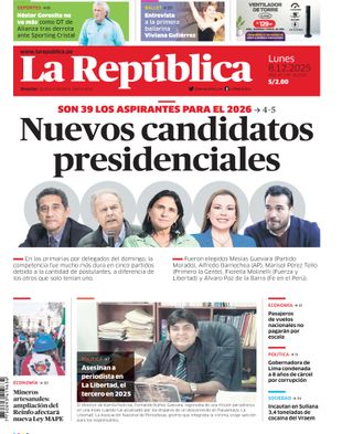 Edición Impresa - La Republica | Sur - Lunes 08 de Diciembre del 2025