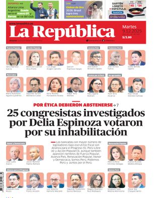 Edición Impresa - La Republica | Sur - Martes 09 de Diciembre del 2025