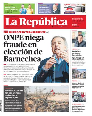 Edición Impresa - La Republica | Lima - Miercoles 10 de Diciembre del 2025
