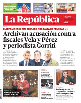 Edición Impresa - La Republica | Lima - Sabado 13 de Diciembre del 2025