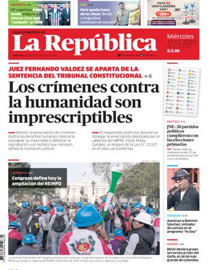 Edición Impresa - La Republica | Sur - Miercoles 17 de Diciembre del 2025