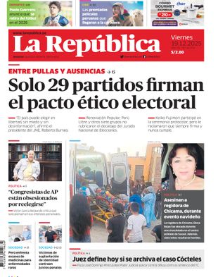 Edición Impresa - La Republica | Sur - Viernes 19 de Diciembre del 2025