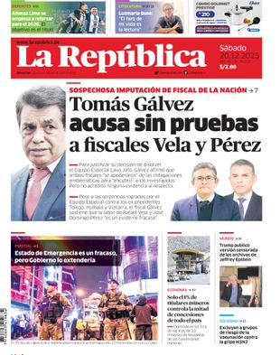 Edición Impresa - La Republica | Norte - Sabado 20 de Diciembre del 2025
