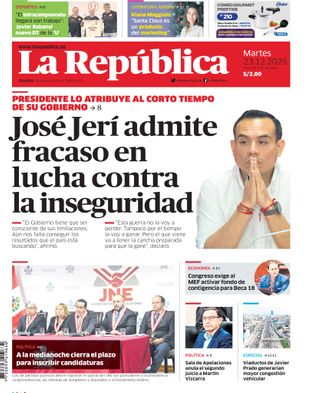 Edición Impresa - La Republica | Sur - Martes 23 de Diciembre del 2025