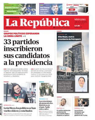 Edición Impresa - La Republica | Lima - Miercoles 24 de Diciembre del 2025