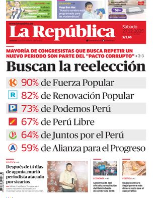 Edición Impresa - La Republica | Norte - Sabado 27 de Diciembre del 2025