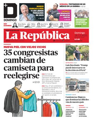 Edición Impresa - La Republica | Lima - Domingo 28 de Diciembre del 2025