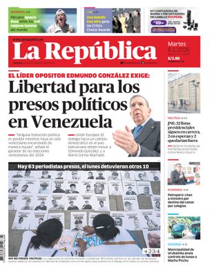 Edición Impresa - La Republica | Lima - Martes 06 de Enero del 2026