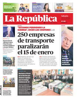 Edición Impresa - La Republica | Lima - Sabado 10 de Enero del 2026