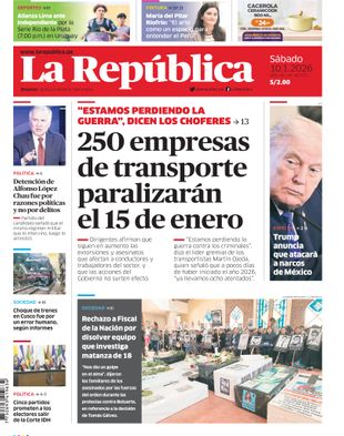 Edición Impresa - La Republica | Sur - Sabado 10 de Enero del 2026