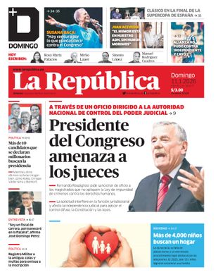 Edición Impresa - La Republica | Lima - Domingo 11 de Enero del 2026
