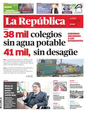 Edición Impresa - La Republica | Lima - Lunes 12 de Enero del 2026
