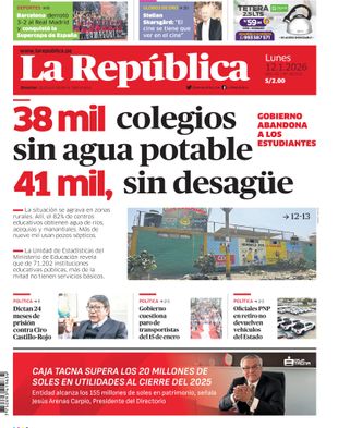 Edición Impresa - La Republica | Sur - Lunes 12 de Enero del 2026