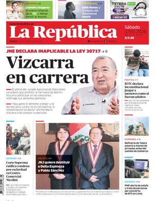 Edición Impresa - La Republica | Sur - Sabado 17 de Enero del 2026