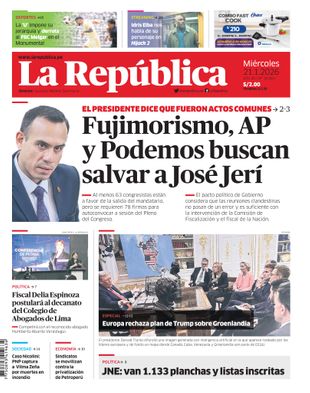 Edición Impresa - La Republica | Lima - Miercoles 21 de Enero del 2026