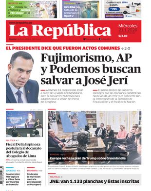 Edición Impresa - La Republica | Sur - Miercoles 21 de Enero del 2026