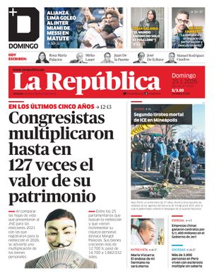 Edición Impresa - La Republica | Lima - Domingo 25 de Enero del 2026