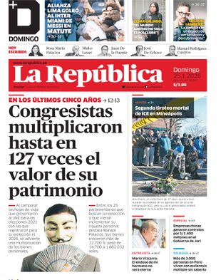 Edición Impresa - La Republica | Sur - Domingo 25 de Enero del 2026