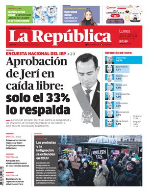 Edición Impresa - La Republica | Lima - Lunes 26 de Enero del 2026