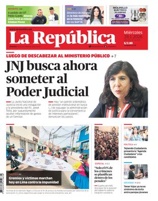 Edición Impresa - La Republica | Lima - Miercoles 28 de Enero del 2026