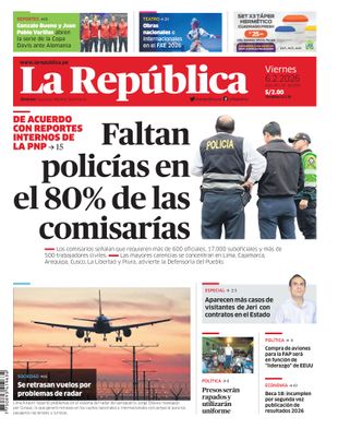 Edición Impresa - La Republica | Lima - Viernes 06 de Febrero del 2026