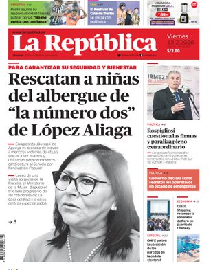 Edición Impresa - La Republica | Sur - Viernes 13 de Febrero del 2026