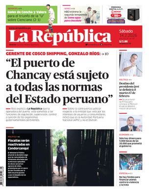 Edición Impresa - La Republica | Lima - Sabado 14 de Febrero del 2026