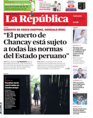 Edición Impresa - La Republica | Sur - Sabado 14 de Febrero del 2026