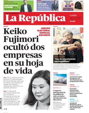 Edición Impresa - La Republica | Norte - Lunes 16 de Febrero del 2026
