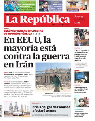 Edición Impresa - La Republica | Sur - Jueves 05 de Marzo del 2026