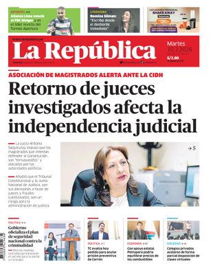 Edición Impresa - La Republica | Lima - Martes 10 de Marzo del 2026