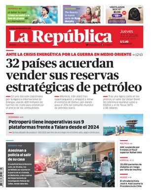 Edición Impresa - La Republica | Lima - Jueves 12 de Marzo del 2026