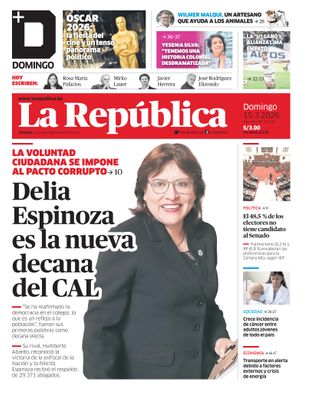 Edición Impresa - La Republica | Lima - Domingo 15 de Marzo del 2026