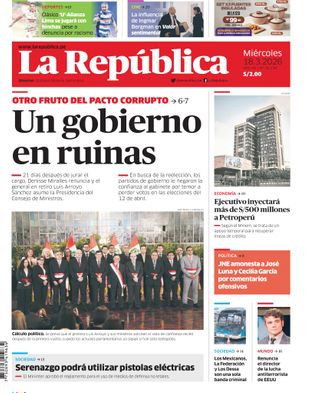 Edición Impresa - La Republica | Norte - Miercoles 18 de Marzo del 2026
