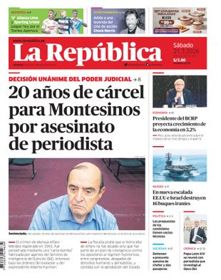 Edición Impresa - La Republica | Lima - Sabado 21 de Marzo del 2026