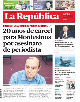 Edición Impresa - La Republica | Norte - Sabado 21 de Marzo del 2026