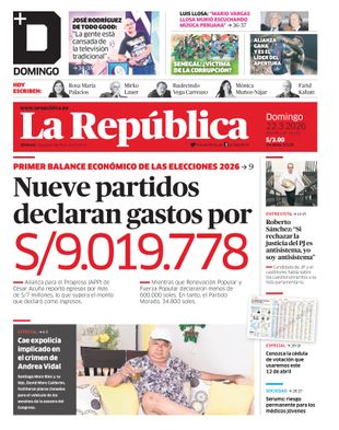Edición Impresa - La Republica | Lima - Domingo 22 de Marzo del 2026