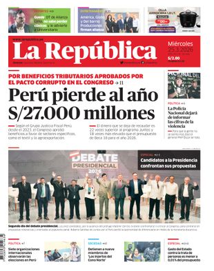 Edición Impresa - La Republica | Lima - Miercoles 25 de Marzo del 2026