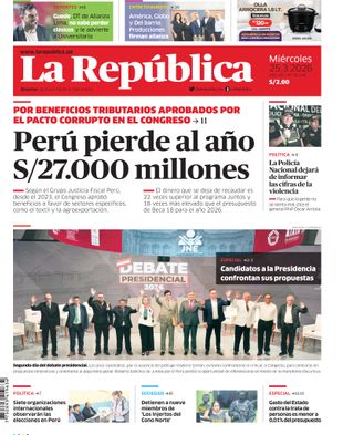 Edición Impresa - La Republica | Norte - Miercoles 25 de Marzo del 2026