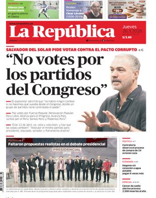 Edición Impresa - La Republica | Norte - Jueves 26 de Marzo del 2026