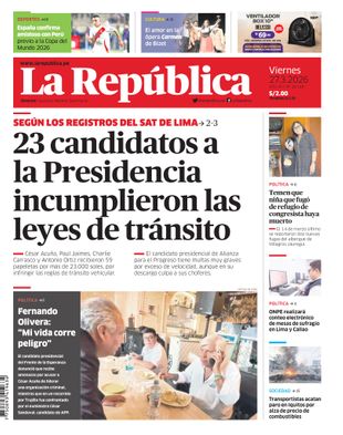 Edición Impresa - La Republica | Lima - Viernes 27 de Marzo del 2026