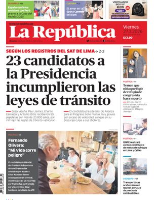 Edición Impresa - La Republica | Norte - Viernes 27 de Marzo del 2026