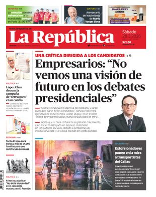 Edición Impresa - La Republica | Lima - Sabado 28 de Marzo del 2026