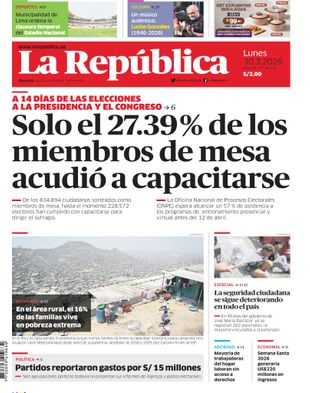 Edición Impresa - La Republica | Norte - Lunes 30 de Marzo del 2026