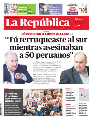 Edición Impresa - La Republica | Lima - Sabado 04 de Abril del 2026