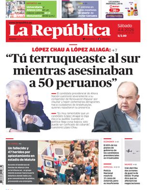 Edición Impresa - La Republica | Sur - Sabado 04 de Abril del 2026