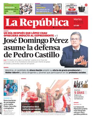 Edición Impresa - La Republica | Lima - Martes 07 de Abril del 2026