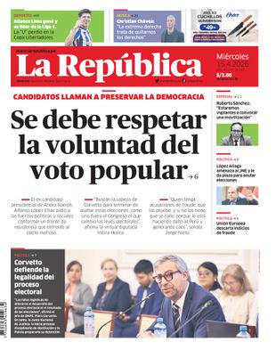 Edición Impresa - La Republica | Lima - Miercoles 15 de Abril del 2026